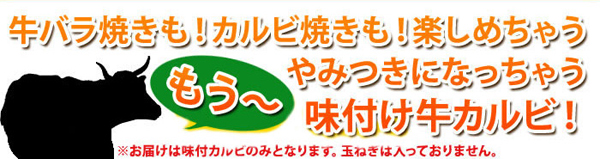 牛バラ焼きも！カルビ焼きも！楽しめちゃう、やみつきになっちゃう味付け牛カルビ！