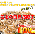 【ワケあり】安心の国産餃子800個！！160人前！！