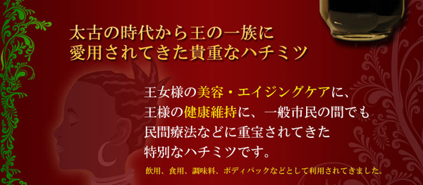 太古の時代から王の一族に愛用されてきた貴重なハチミツ