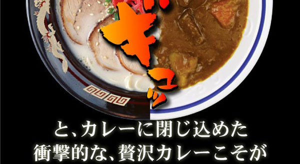 濃厚とんこつスープのコクと旨みをギュっとカレーに閉じ込めた