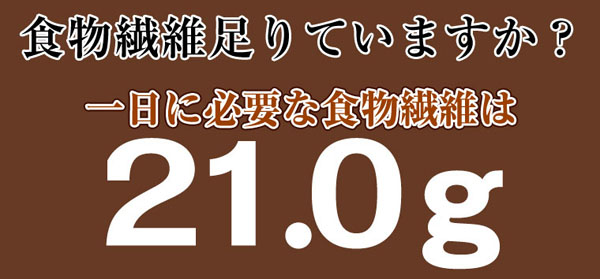 食物繊維足りていますか？
