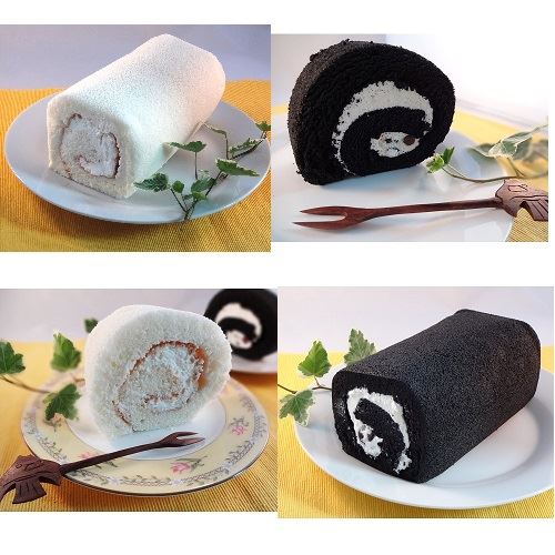 白黒ロールケーキセット
