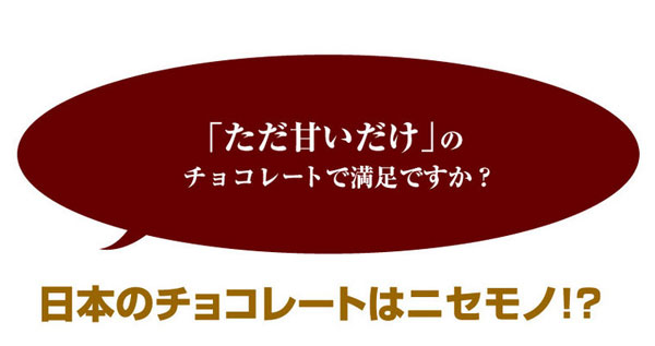 日本のチョコレートはニセモノ！？