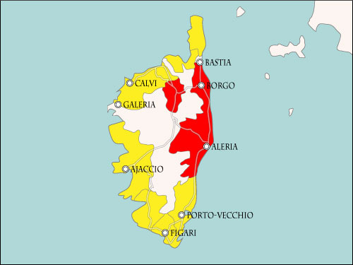 コルス ワイン産地