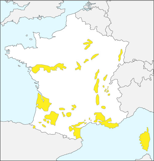 フランス10大ワイン産地地図