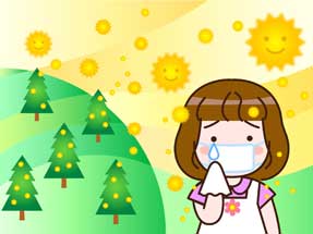 花粉症に悩む女性