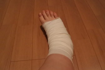 痛む足首
